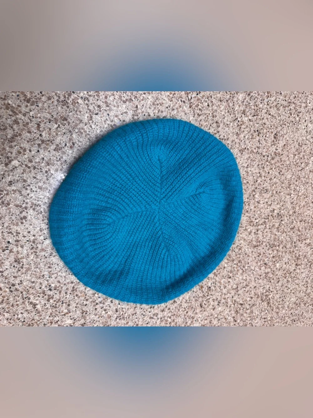 Green Knit Wool-Blend Beret